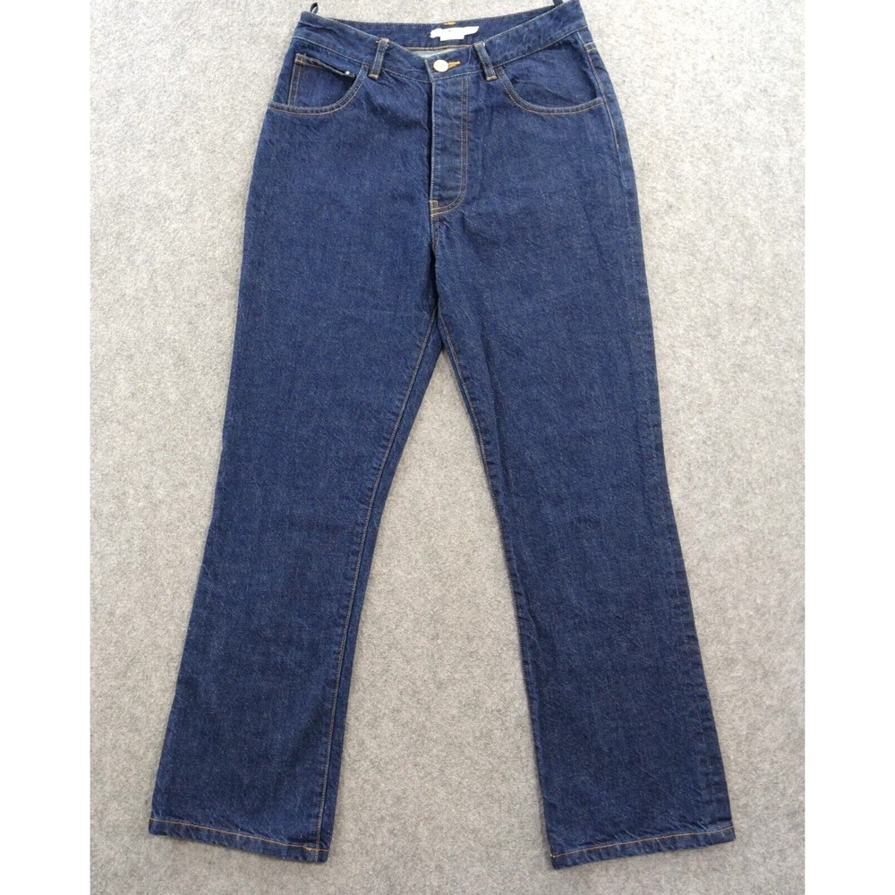 M. Martin Jeans Mens 27 Blue Denim High Rise Boot Cut Button Fly Dark Wash